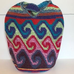 Hand Knitted Boho/Hobo Crossbody XL Bag NWOT